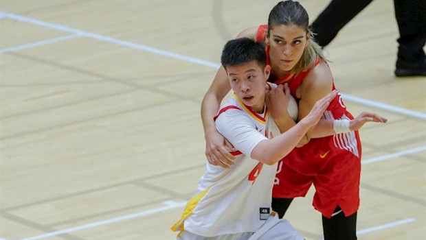 ep marta xargay en un partido con la seleccion espanola de baloncesto