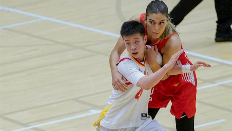 ep marta xargay en un partido con la seleccion espanola de baloncesto