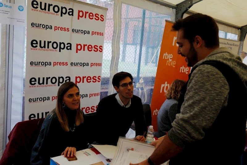 ep trabajadores de europa press en el foro de empleo organizado por la universidad ceu san pablo