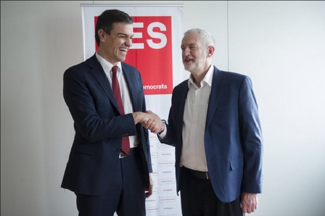 Pedro Sanchez y Corbyn
