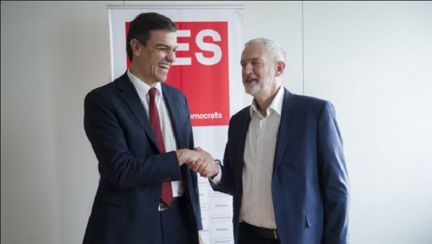 Pedro Sanchez y Corbyn