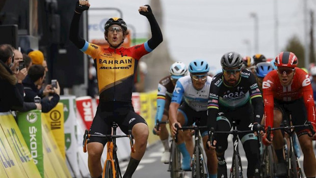 ep 10 march 2020 france la chatre spanish cyclist ivan garcia cortina of team bahrain-merida