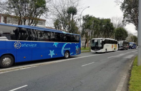 ep archivo   varios autobuses en galicia