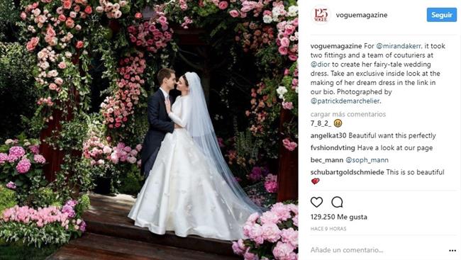 Así es el espectacular vestido de Miranda Kerr | MIRANDA KERR/ INSTAGRAM VOGUE USA ep asi esespectacular vestidomiranda kerr