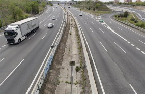 ep carretera m-40 a la altura del barrio de vallecas en madrid