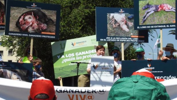 ep concentracion en madrid en rechazo a la proteccion del lobo