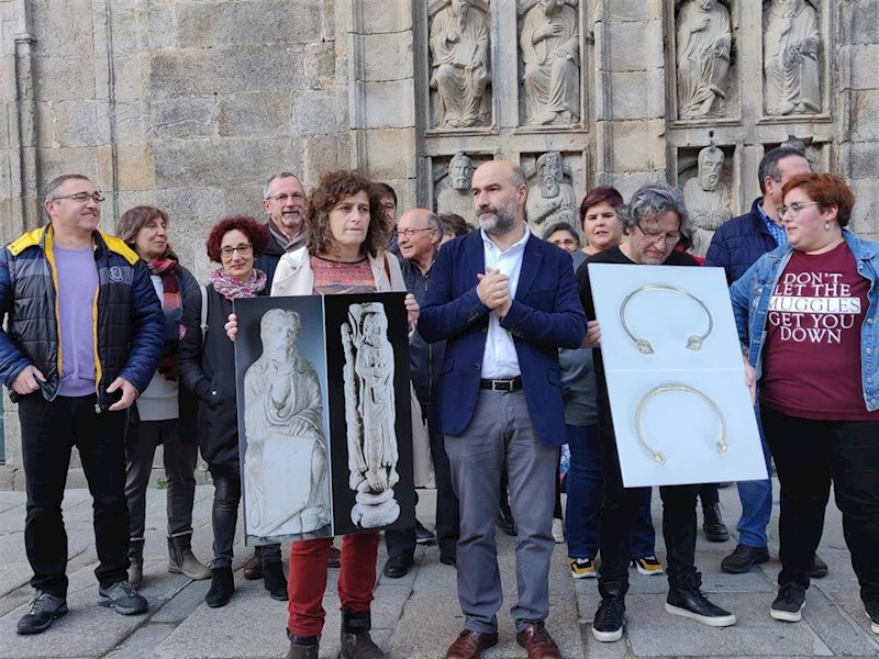 ep el bng reclama en la praza da quintana piezas artisticas expoliadas durante el siglo xix y xx