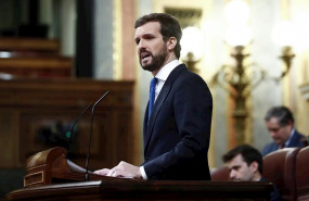 ep el lider del pp pablo casado interviene en el pleno del congreso convocado para informar de las