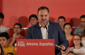 ep el ministro de fomento en funciones jose luis abalos en un acto de precampana del psoe en