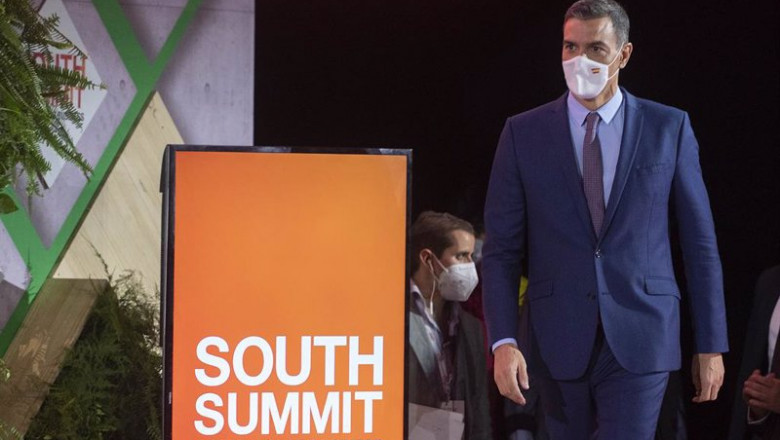 El presidente del Gobierno, Pedro Sánchez, durante la clausura del South Summit 2021, a 7 de octubre de 2021, en Madrid, (España). | Alberto Ortega - Europa Press ep el presidente del gobierno pedro sanchez durante la clausura del south summit 2021 a 7 de octubre