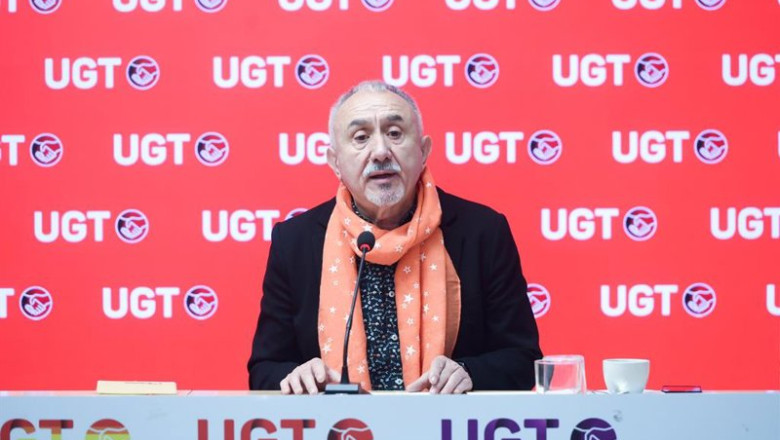 El secretario general de UGT, Pepe Álvarez, durante una rueda de prensa, en la sede de UGT, a 8 de enero de 2026, en Madrid (España) | Gustavo Valiente - Europa Press ep el secretario general de ugt pepe alvarez durante una rueda de prensa en la sede de ugt a 8 de