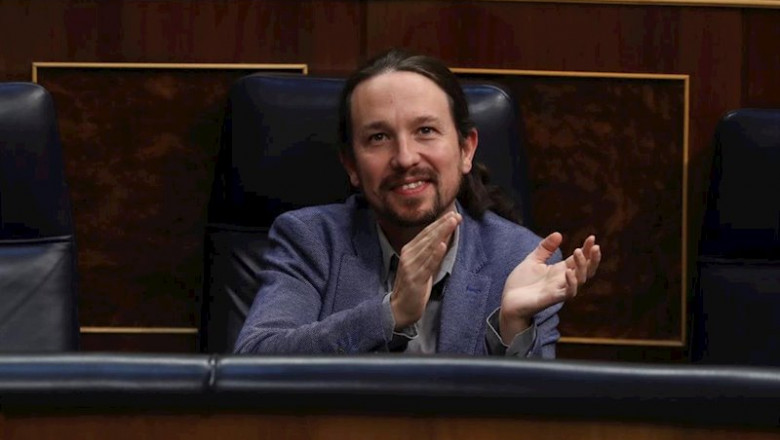 El vicepresidente segundo del Gobierno, Pablo Iglesias | Pool ep el vicepresidente segundo del gobierno pablo iglesias aplaude durante el pleno del congreso