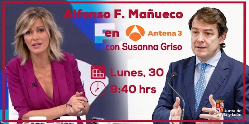 Imagen del montaje para la entrevista de Fernández Mañueco en Espejo Público | @ESPEJOPUBLICO ep imagen del montaje para la entrevista de fernandez manueco en espejo publico