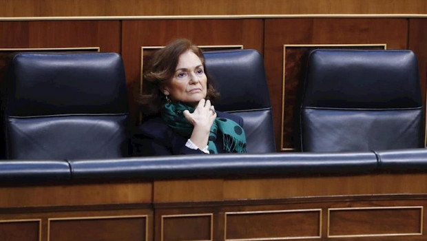 ep la vicepresidenta primera del gobierno carmen calvo este miercoles durante la sesion de control