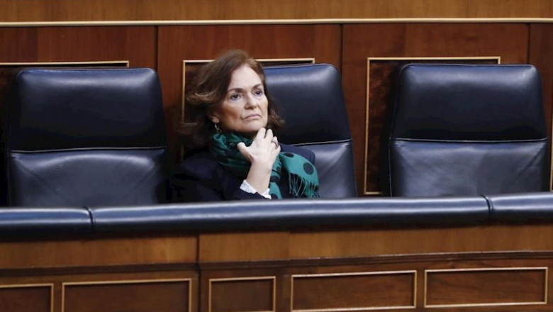 ep la vicepresidenta primera del gobierno carmen calvo este miercoles durante la sesion de control ep la vicepresidenta primera del gobierno carmen calvo este miercoles durante la sesion de control