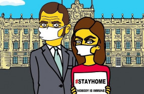 ep los reyes felipe y letizia y la monarquia inglesa simpsonizados contra el coronavirus