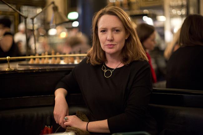 Paula Hawkins, author of "The Girl on the Train", poses for a portrait in London | MATT DUNHAM ep paula hawkins author of the girl on the train poses forportrait in london