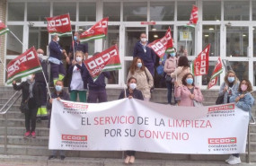 ep protesta de trabajadores del servicio de limpieza por su convenio
