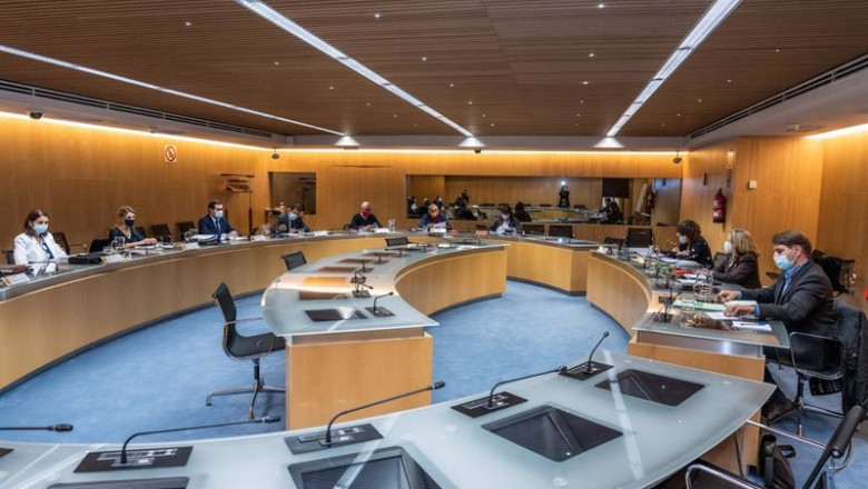 Reunión de la mesa de diíalogo social para el Plan de Recuperación. | MINISTERIO DE ASUNTOS ECONÓMICOS ep reunion de la mesa de diialogo social para el plan de recuperacion