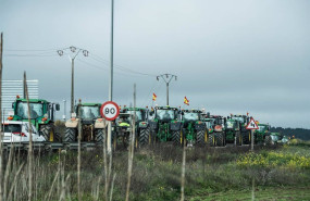 ep tractorada de titulcia a torrejon de velasco en la m 404 durante la sexta jornada de protestas de