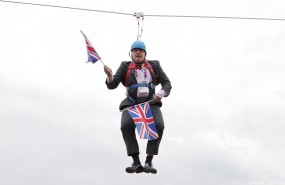 boris johnson zipwire