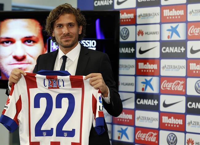 Alessio Cerci en su presentación con el Atlético de Madrid | ÁNGEL GUTIÉRREZ/ATLÉTICO DE MADRID - Archivo ep alessio cercisu presentacionatleticomadrid