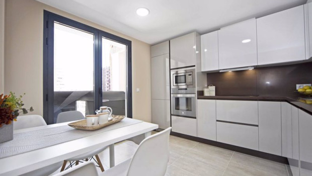 ep archivo   cocina del piso piloto de una promocion de viviendas entregadas por aedas homes en