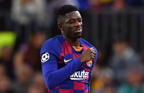 ep barcelonas ousmane dembele reacts during the uefa champions league group f soceer match between