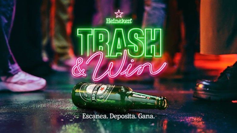 ep cartel de la nueva aplicacion web de heineken trashwin para reciclar las botellas y latas vacias ep cartel de la nueva aplicacion web de heineken trashwin para reciclar las botellas y latas vacias