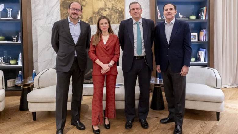 ep el ceo de donte group javier martin ocana la directora de desarrollo de negocio de europa press