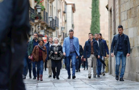 ep el presidente del gobierno en funciones pedro sanchez 3i pasea por el casco antiguo de la ciudad