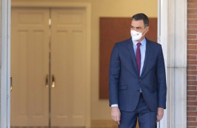 ep el presidente del gobierno pedro sanchez a su llegada para recibir al nuevo canciller aleman en