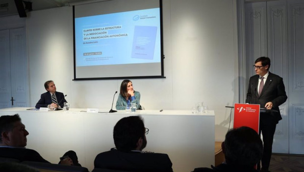 ep el primer secretario del psc salvador illa en el acto para presentar la publicacion claves sobre