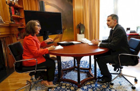ep el rey con la secretaria general iberoamericana rebeca grynspan