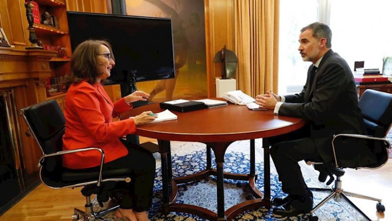 El Rey con la secretaria general iberoamericana, Rebeca Grynspan | CASA DEL REY ep el rey con la secretaria general iberoamericana rebeca grynspan
