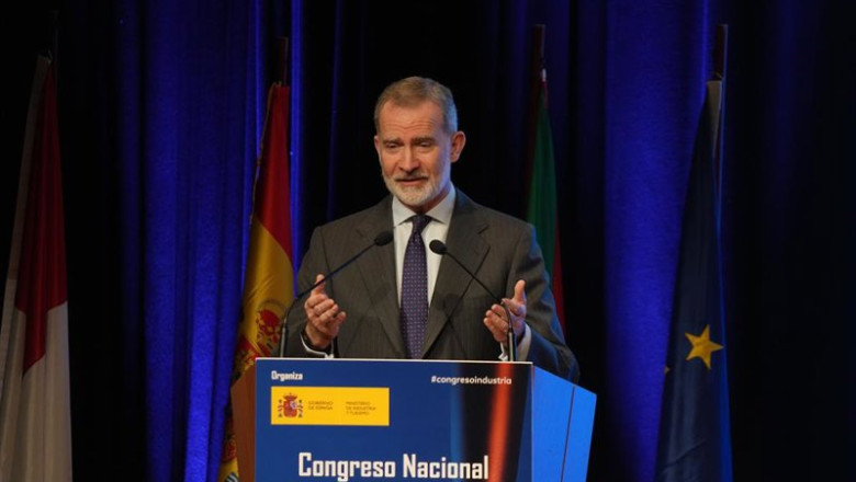ep el rey felipe vi durante la inauguracion del congreso nacional de industria en bilbao