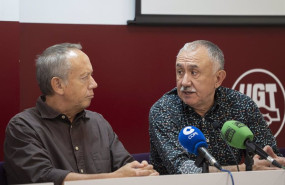 ep el secretario general de ugt pais valenciano ismael saez i y el secretario general de ugt pepe