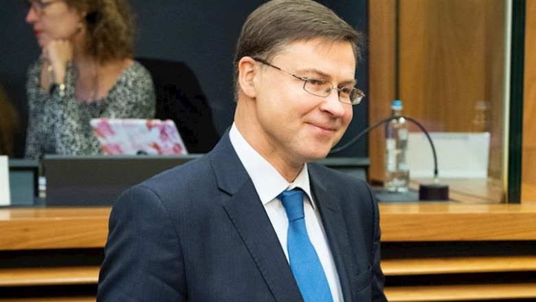 El vicepresidente económico de la Comisión Europea responsable de Servicios Financieros, Valdis Dombrovskis. | Lukasz Kobus/European Commission / DPA - Archivo ep el vicepresidente economico de la comision europea responsable de servicios financieros valdis