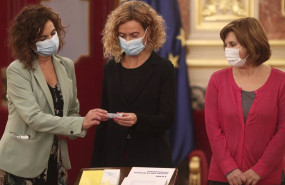 ep i-d la ministra de hacienda y funcion publica maria jesus montero la presidenta del congreso de