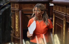 ep la vicepresidenta segunda y ministra de trabajo yolanda diaz durante una sesion plenaria en el