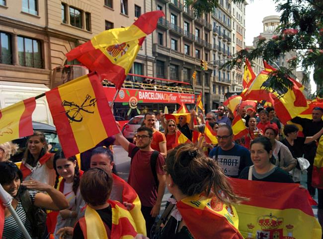 Manifestación contra el 1-O celebrada en Barcelona | EUROPA PRESS ep manifestacion1-o celebradabarcelona