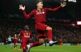 ep roberto firmino celebra el 2-0 en el liverpool-atletico de madrid de la liga de campeones
