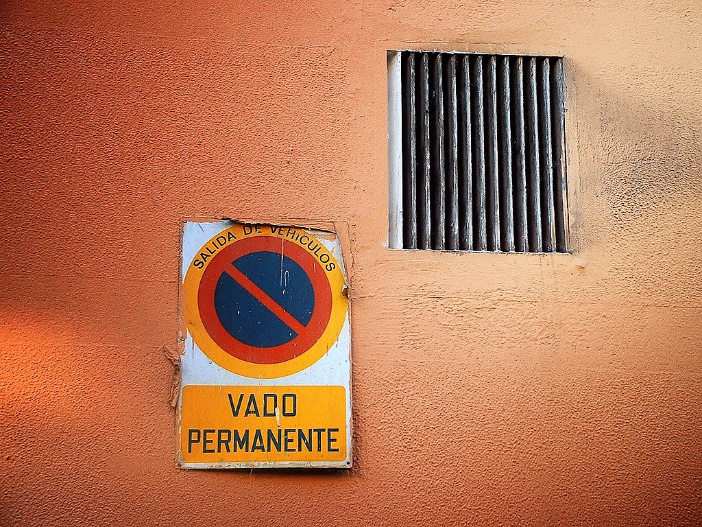 Placa de vado permanente vado