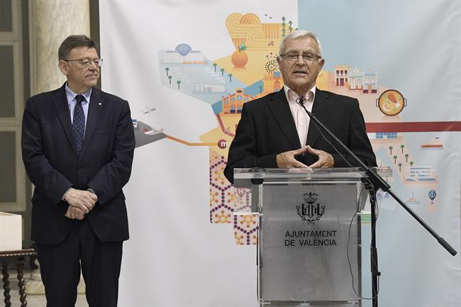 El alcalde Joan Ribó junto al presidente de la Generalitat, Ximo Puig | AYUNTAMIENTO DE VALÈNCIA ep alcalde joan ribo juntopresidentela generalitat ximo puig