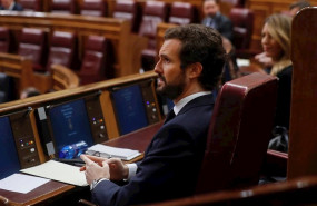 ep el lider del pp pablo casado durante la sesion de control al ejecutivo celebrada este miercoles