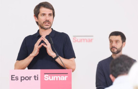 ep el portavoz de sumar ernest urtasun interviene durante el acto de presentacion del programa