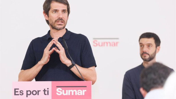 ep el portavoz de sumar ernest urtasun interviene durante el acto de presentacion del programa