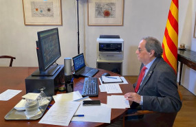 ep el presidente de la generalitat quim torra durante la sexta videconferencia de presidentes