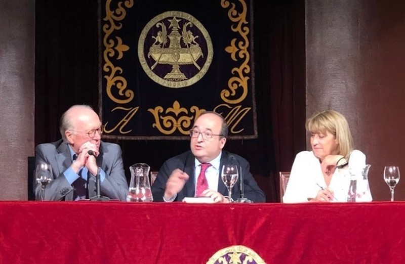 ep el primer secretario del psc miquel iceta durante un acto en el ateneo de madrid