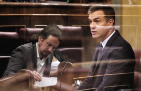 ep i-d el secretario general de podemos pablo iglesias y el presidente del gobierno en funciones